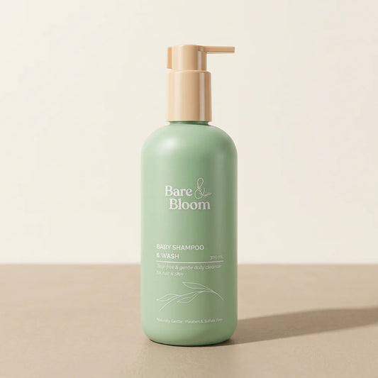 Bare & Bloom Baby Shampoo & Wash bottle – gentle, naturally-derived formula