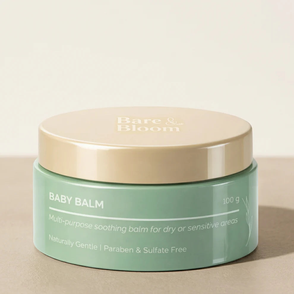 Bare & Bloom Baby Balm jar – soothing balm for baby skin
