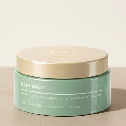 Bare & Bloom Baby Balm jar – soothing balm for baby skin