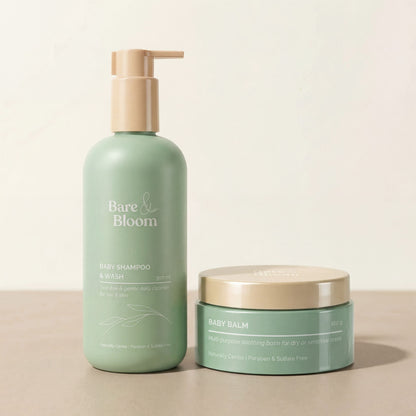 Newborn Essentials Kit (Shampoo/Wash & Balm)