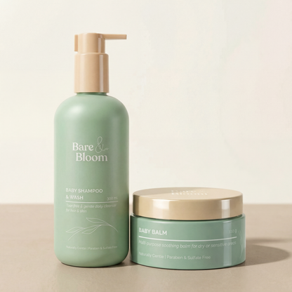 Newborn Essentials Kit (Shampoo/Wash & Balm)