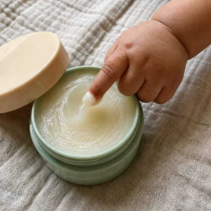 Bare & Bloom Newborn Essentials Kit – soothing balm close-up